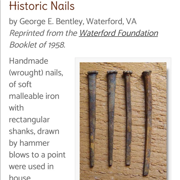 Historic wrought iron hand forged nails square ANTIQUE curiosity oddities - Picture 7 of 8